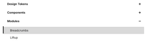 Navigation accordion