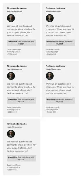 Profile card collection