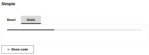 Progress bar from Aalto Design System