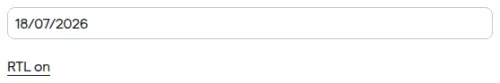 Datepicker from Backpack