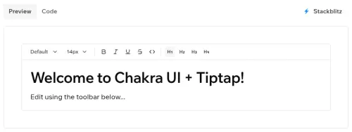 Rich Text Editor from Chakra UI