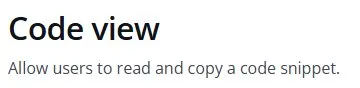 Code view