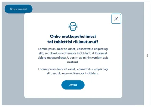 Modal from Duet Design System