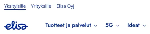 Header (Navigation) from Elisa Design System