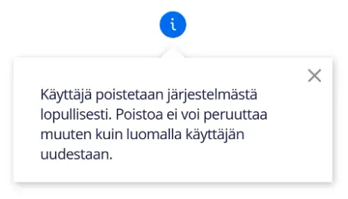Popover from Elisa Design System