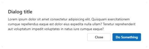 Dialog from Fluent 2 Design System