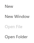 Menu from Fluent 2 Design System