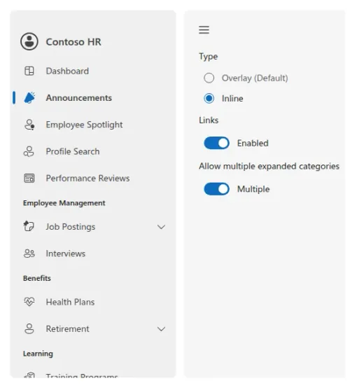 Nav from Fluent 2 Design System