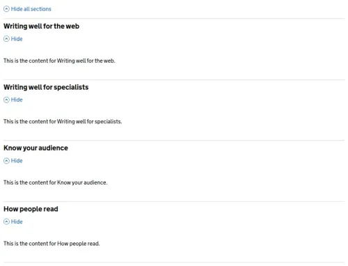 Accordion from GOV.UK Design System