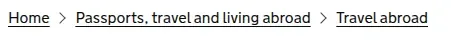 Breadcrumbs from GOV.UK Design System