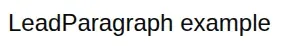 Lead paragraph from GOV.UK Design System