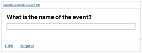Text Input from GOV.UK Design System
