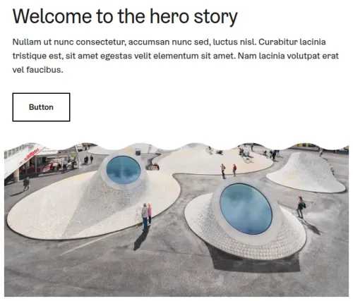 Hero from Helsinki Design System
