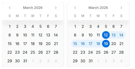 Range Calendar