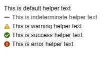 Helper text