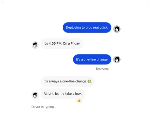 Message from shadcn