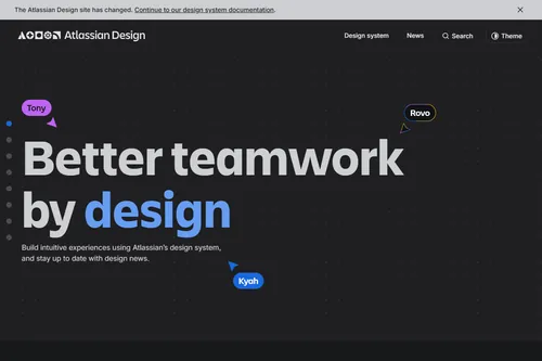 Atlassian Design System website screenshot