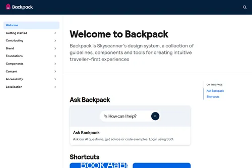 Backpack website screenshot