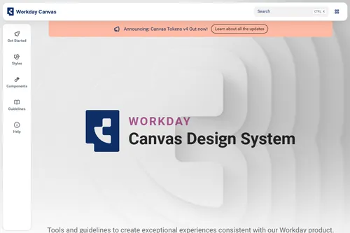Canvas Design System website screenshot