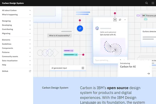 Carbon Design System website screenshot