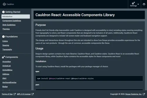 Cauldron website screenshot