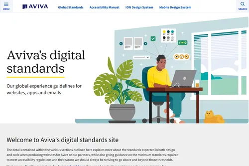 Aviva Design System website screenshot
